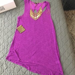 EUC purple tunic top